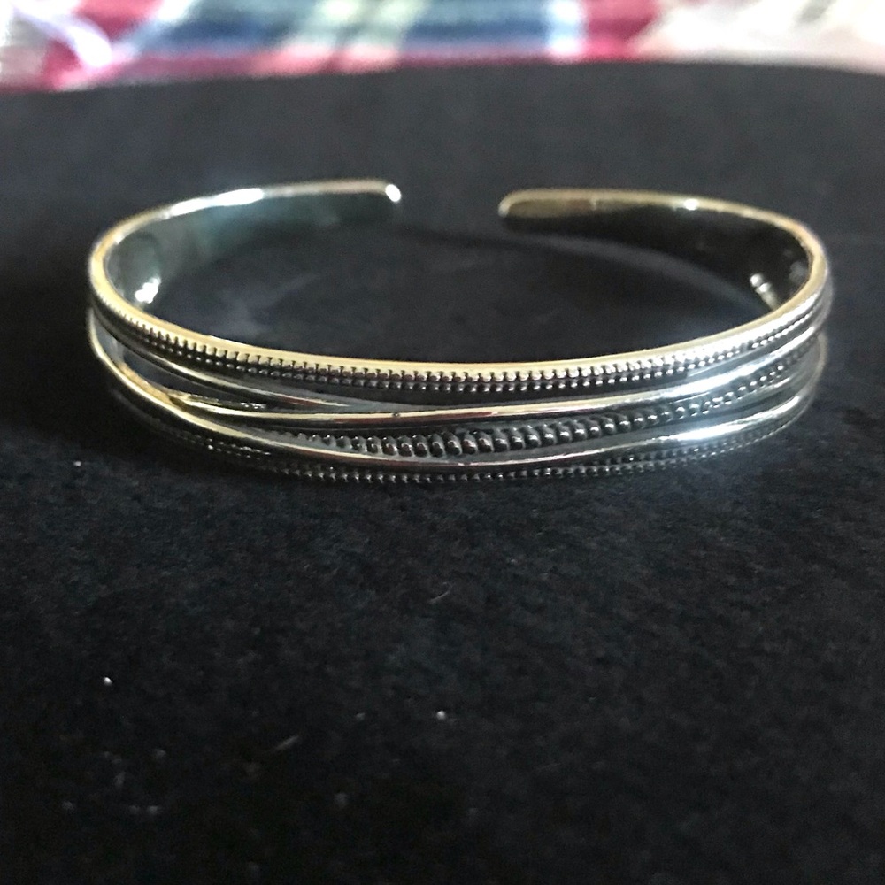 Sterling Silver Textured Cuff Bracelet